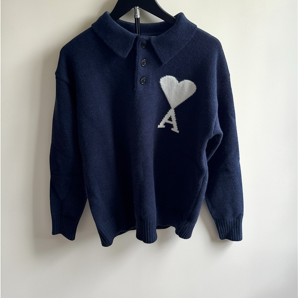 Ami Paris Sweater Navy M - Picture 2 of 11